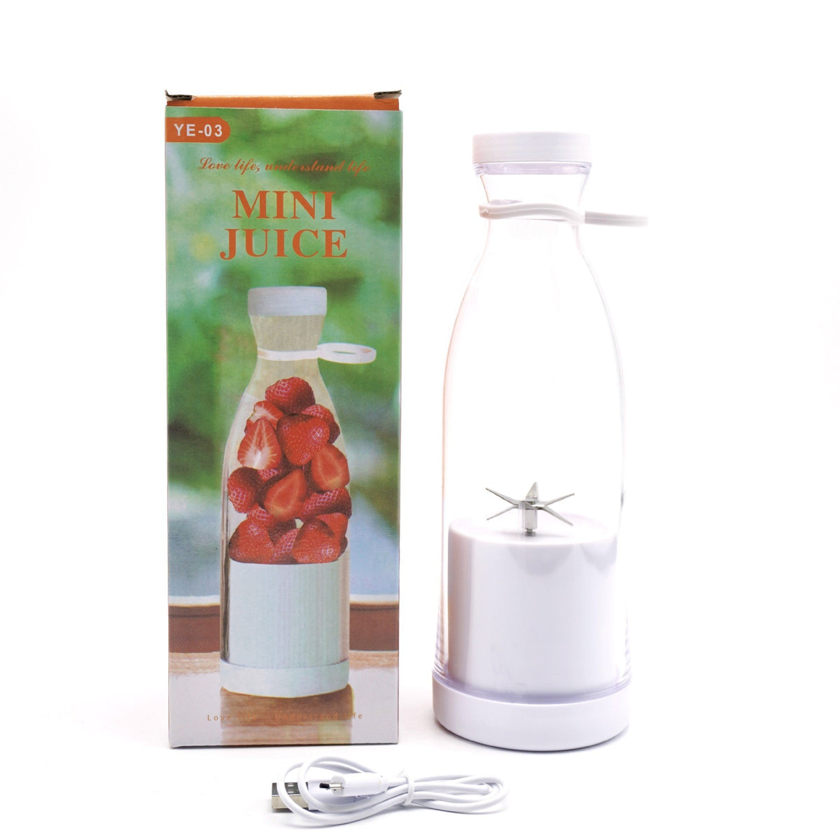 Electric USB Wine Bottle Juicer Cup 6-Leaf Cutter Head Household